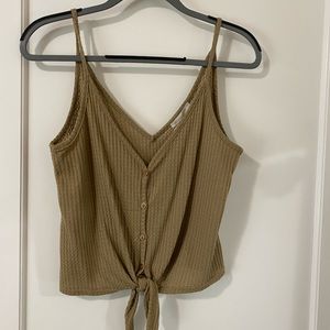 Knit button down tank